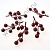 Ветка рябины 7 ягод 50 шт бордовая на тёмной ножке