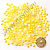 Полубусины под жемчуг клеевые 6 мм 400 г. жёлтые с перламутром 