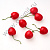 Муляж вишни 2,5 см 200 шт. красная