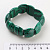 Браслет квадрат имитация камня малахит 