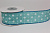 Лента тканевая 4 см 10 ярд "Цветочек" бирюзовая 6