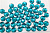 Стразы пришивные акрил "Круг" 9 мм 2000 шт бирюза гранённая 26