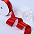 1 1/2"(38mm)Single Face Satin Ribbon 250 односторонняя сатиновая лента 10 ярдов красная