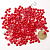 Полубусины под жемчуг клеевые 6 мм 50 гр красные
