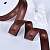 1"(25mm) Grosgrain edge satin Ribbon 869 репсовая лента с сатином 23 ярда коричневая