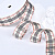 1"(25mm)Gingham Ribbon B004 лента атласная в крупную клетку 10 ярдов бежевая
