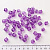 Бусины граненые квадратные 10 мм 50 гр тёмно сиреневые 17