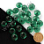 Бусины акрил гранёные рондели d=14 мм 400 г зелёные